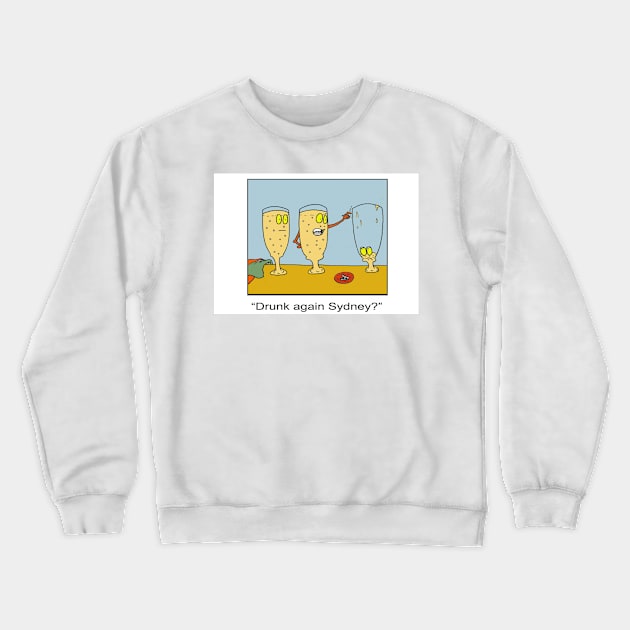 Funny Lager drink cartoon. Cartoon humour. Crewneck Sweatshirt by grantwilson